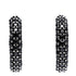 Fully Iced Rhodium Plated Pave 3D Black CZ Honey Comb Men & Women Hoop Earring